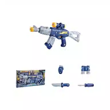 咕轹 百变拼装拆装 组装拧螺丝声光枪 枪型玩具