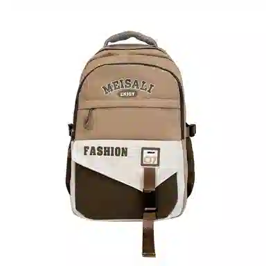 彤彤兔 韩版百搭撞色时尚 尼龙 双肩包 男女同款情侣款 卡其色\蓝色配红色\黄棕色\白配绿\黑色