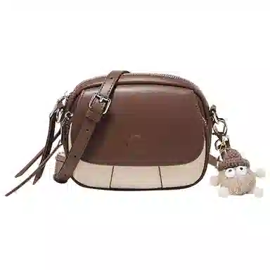 老人头 精致优雅真皮春夏小巧轻便复古时髦日常休闲时尚简约百搭通勤上班小拎包高颜值可爱装放手机的小包 牛皮 单肩斜挎包 女款 米白