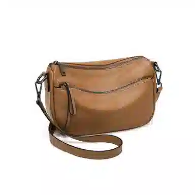 老人头 简约百搭纯色 头层牛皮 单肩包 女款 多色