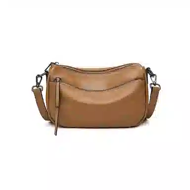 老人头 简约百搭纯色 头层牛皮 单肩包 女款 多色