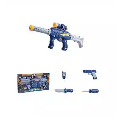 咕轹 百变拼装拆装 组装拧螺丝声光枪 枪型玩具