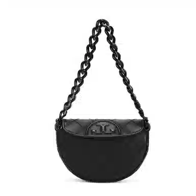 Tory Burch Fleming Crescent Bag Black