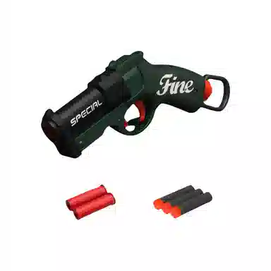 咕轹 迷你哥布林手炮拉栓发射器抛壳软弹枪 枪型玩具