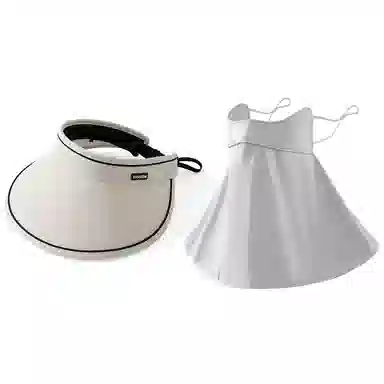 【可卷收纳】 俞兆林 空顶遮阳帽大帽檐夏季防紫外线遮全脸面罩冰丝凉感口罩护颈一体面纱骑行开车户外出游全方位遮阳 轻薄款 防晒帽 女款