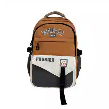 彤彤兔 韩版百搭撞色时尚 尼龙 双肩包 男女同款情侣款 卡其色\蓝色配红色\黄棕色\白配绿\黑色