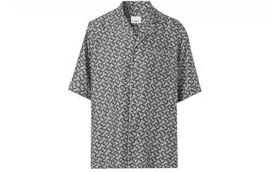 Burberry FW21 Silk Short Sleeve Shirt Grey