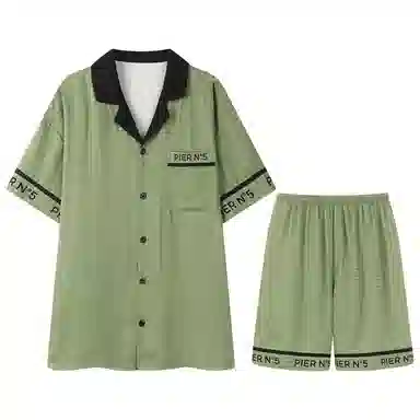 兰缪 凉感休闲时尚青少年可外穿家居服睡衣套装 男款 图片色