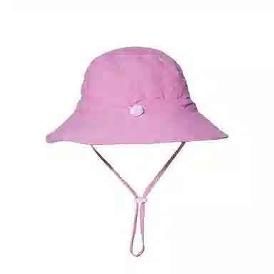 千桐 纯色檐防紫外线遮阳帽可爱宝宝时尚百搭 聚酯纤维 渔夫帽 儿童款