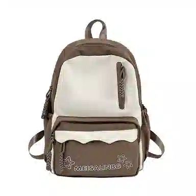 彤彤兔 大容量简约 涤纶 双肩包 女款 粉色/紫色/黑色/蓝色/绿色/卡其色