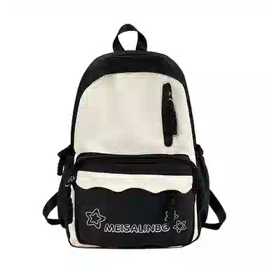 彤彤兔 大容量简约 涤纶 双肩包 女款 粉色/紫色/黑色/蓝色/绿色/卡其色