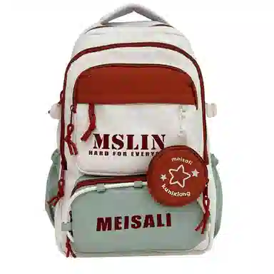 彤彤兔 百搭日系小清新高颜值 尼龙 双肩包 常规 女款 紫色/蓝色/黑色/棕色/绿色