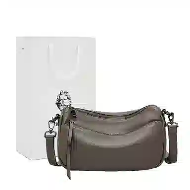 老人头 简约百搭纯色 头层牛皮 单肩包 女款 多色