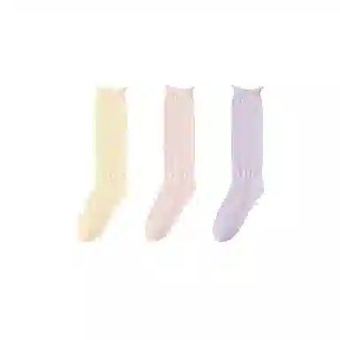 亲相见 抗起球防臭无骨月子透气堆堆袜中筒袜 女款 组合装