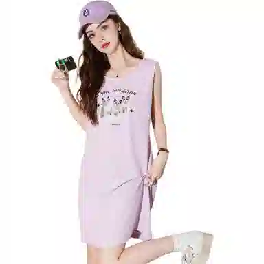 法文箱子 休闲百搭简约无袖连衣裙 女款