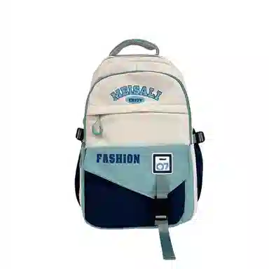 彤彤兔 韩版百搭撞色时尚 尼龙 双肩包 男女同款情侣款 卡其色\蓝色配红色\黄棕色\白配绿\黑色