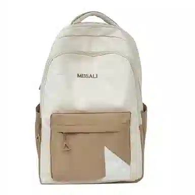 彤彤兔 撞色拼接 尼龙 双肩包 女款 紫色\蓝色\黑色\黄色\卡其色