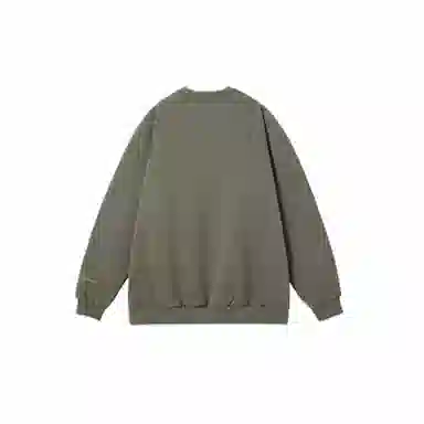 玉儿恋 结构拼接重磅圆领男美式字母刺绣插肩复古宽松卫衣 男款