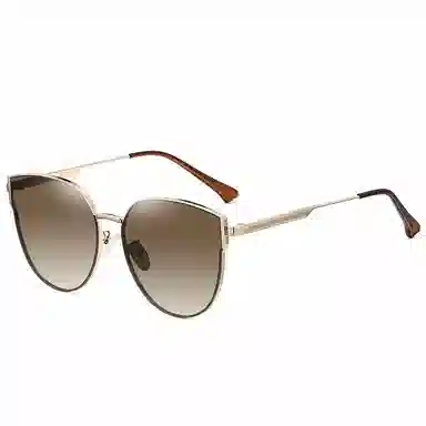 山一丸 时尚尼龙片金属潮流墨镜遮阳装饰 不锈钢 猫眼 太阳眼镜 男女同款情侣款