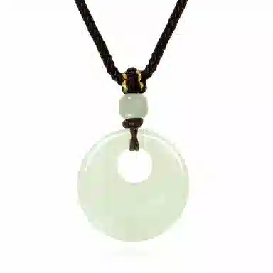 【温润美玉】 魔物 福气圆满平安扣 转运珠黑绳简约时尚高级 时尚好运日常通勤礼盒装#好运开运 #轻奢百搭 玉髓 吊坠 男女同款情侣款