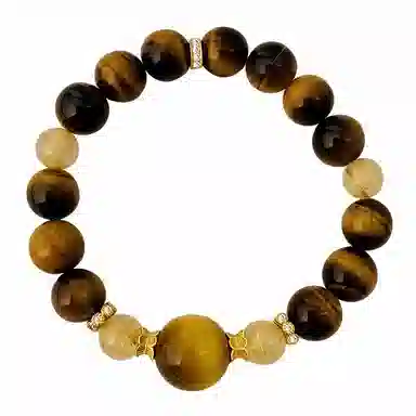 倾爱 做个富婆 八方来财 新中式国潮风 金霸虎眼石 高级感#好运天然 金发晶 手串 女款