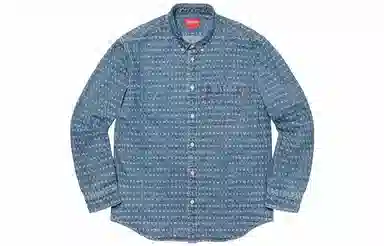 Supreme Jacquard Logos Denim Shirt