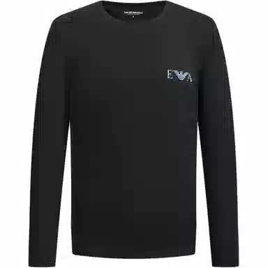 Emporio Armani EA7 Black Crewneck Long Sleeve