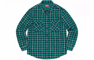 Supreme Arc Logo Quilted Flannel Shirt