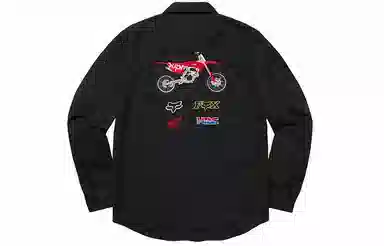 Supreme x Honda x Fox Racing Work Shirt Black