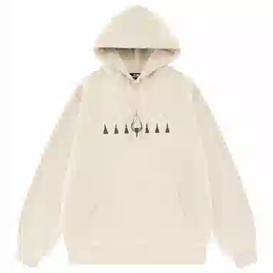 三体 素描卡通图案印花连帽宽松休闲卫衣 男女同款