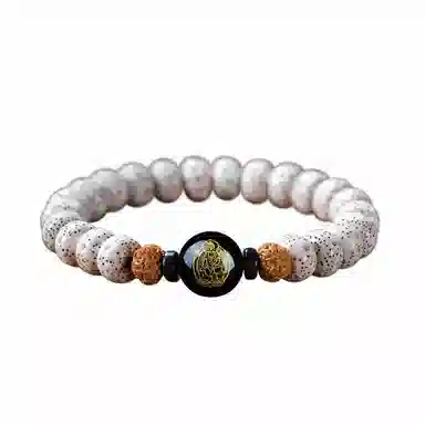 达隆 八大守护神 菩萨文玩佛珠玛瑙转运珠 时来运转黑曜石佛珠 本命年蛇年#好运 星月菩提 单圈手串 男女同款情侣款