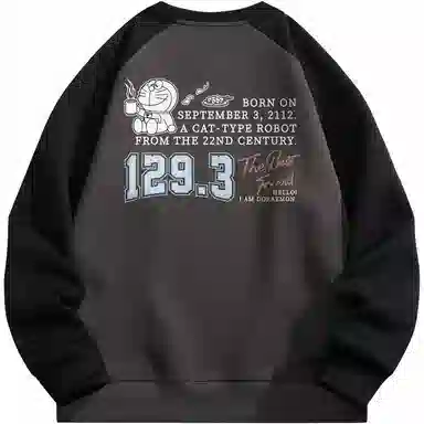 Doraemon Cartoon Colorblock Sweatshirt