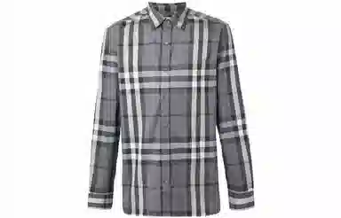 Burberry Large Check Shirt Carbon Gray