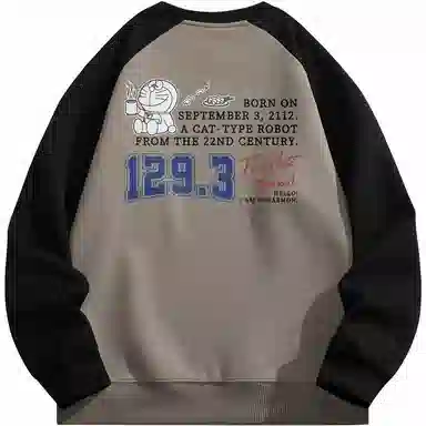 Doraemon Cartoon Colorblock Sweatshirt