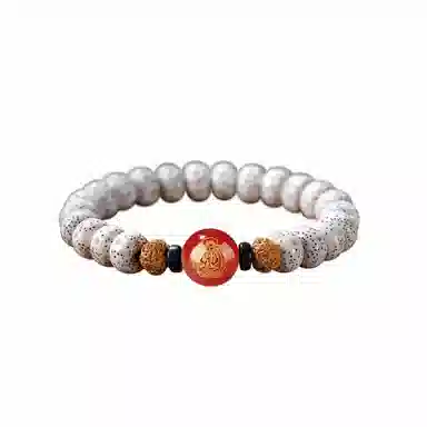 达隆 八大守护神 菩萨文玩佛珠玛瑙转运珠 时来运转黑曜石佛珠 本命年蛇年#好运 星月菩提 单圈手串 男女同款情侣款