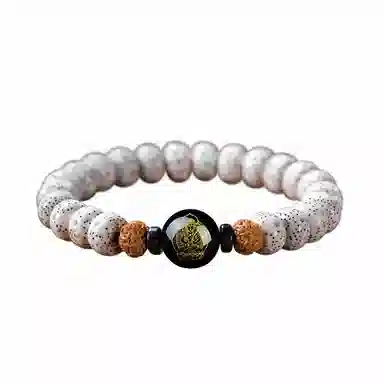 达隆 八大守护神 菩萨文玩佛珠玛瑙转运珠 时来运转黑曜石佛珠 本命年蛇年#好运 星月菩提 单圈手串 男女同款情侣款