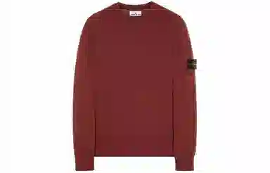 Stone Island Pullover Crewneck Sweatshirt Red Brown