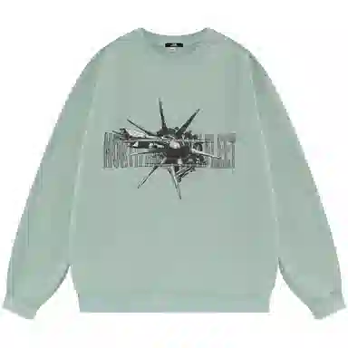 三体 北美舰队系列 基础简约宽松圆领套头长袖卫衣 男女同款