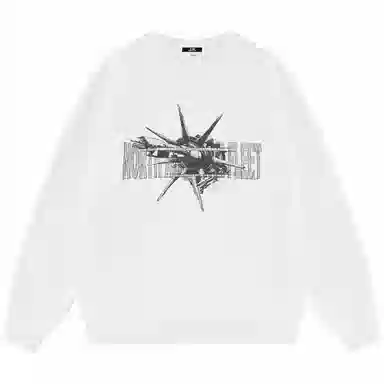 三体 北美舰队系列 基础简约宽松圆领套头长袖卫衣 男女同款