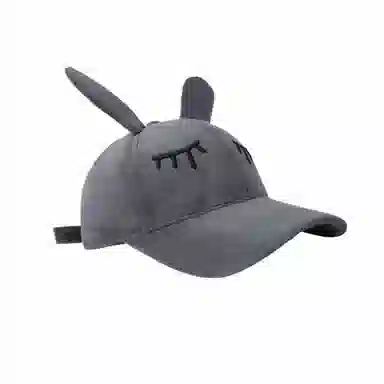 甜美可爱兔耳朵棒球帽秋冬季韩版学院风丝绒保暖 涤纶 鸭舌帽 女款