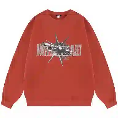 三体 北美舰队系列 基础简约宽松圆领套头长袖卫衣 男女同款