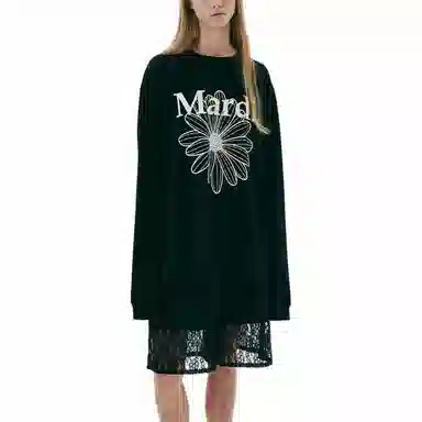 Mardi Mercredi Long Sleeve T-Shirt Black Ivory