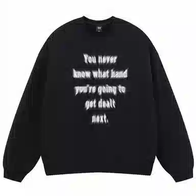 BTK Retro Blurry Letter Crewneck Sweatshirt