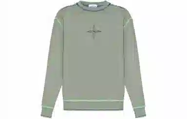 Stone Island Logo Crewneck Sweatshirt Green