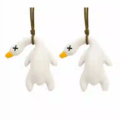 千桐 紫外线 太阳 变色烤鸭 卡通治愈 创意手机绳包包挂饰 行李箱 卡通玩偶 亚克力 挂件 男女同款情侣款