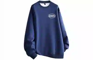 人本 字母简约印花百搭宽松长袖落肩袖套头圆领卫衣 男女同款