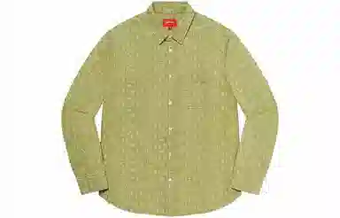 Supreme Week 11 Warp Jacquard Logos Denim Shirt