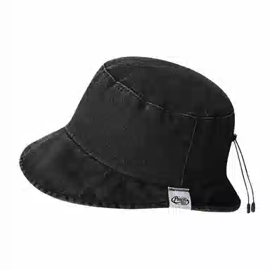 浪莎 前长后短牛仔休闲百搭遮阳防晒宽檐大头围显脸小太阳 棉 渔夫帽 男女同款情侣款