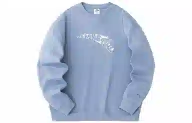 Anta Basketball Logo Crewneck Sweatshirt Grey Blue