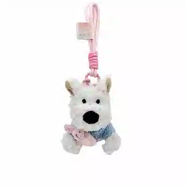 丹琴 西高地潦草小狗 学生书包包卡通可爱公仔玩偶钥匙扣创意 毛绒 挂件 男女同款情侣款